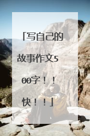 写自己的故事作文500字！！快！！