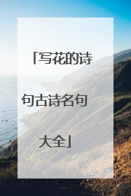写花的诗句古诗名句大全