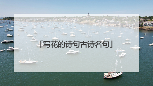 写花的诗句古诗名句