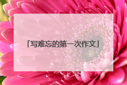 写难忘的第一次作文