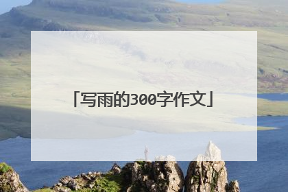 写雨的300字作文