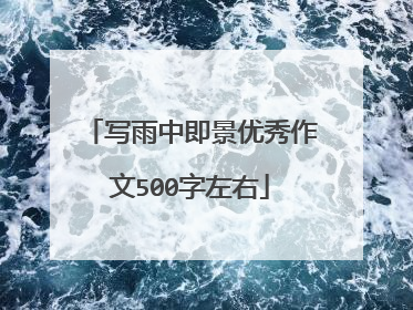 写雨中即景优秀作文500字左右
