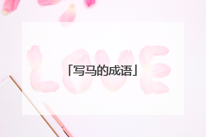 写马的成语