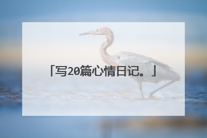 写20篇心情日记。