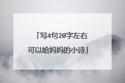写4句20字左右可以给妈妈的小诗