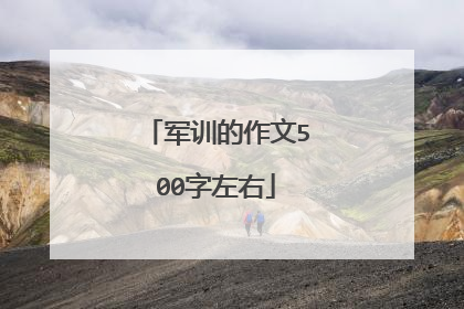 军训的作文500字左右