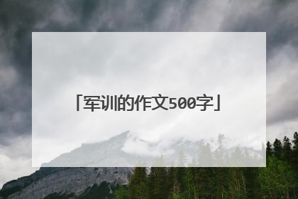 军训的作文500字
