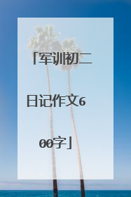 军训初二日记作文600字