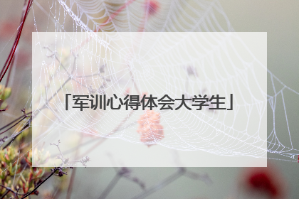 军训心得体会大学生