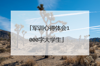 军训心得体会1000字大学生
