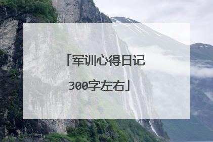 军训心得日记300字左右