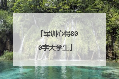 军训心得800字大学生