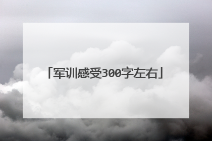 军训感受300字左右