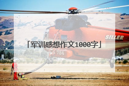 军训感想作文1000字