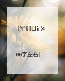 军训日记400字左右