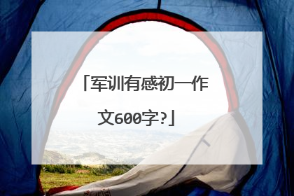 军训有感初一作文600字?