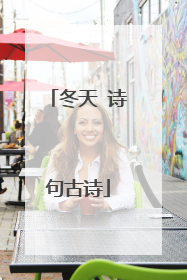 冬天 诗句古诗