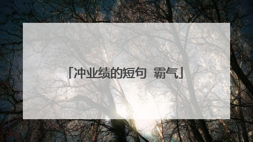 冲业绩的短句 霸气