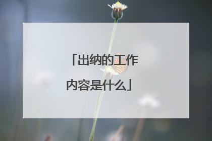 出纳的工作内容是什么