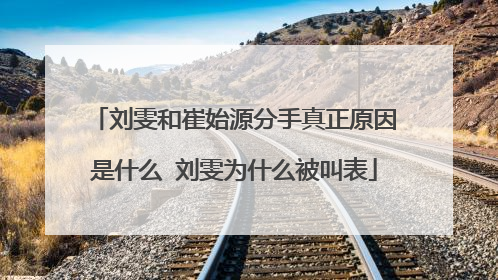 刘雯和崔始源分手真正原因是什么 刘雯为什么被叫表