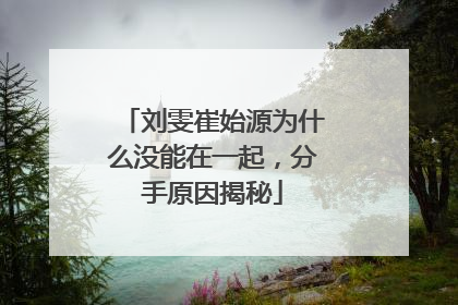 刘雯崔始源为什么没能在一起，分手原因揭秘
