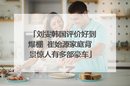 刘雯韩国评价好到爆棚 崔始源家庭背景惊人有多部豪车