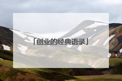 创业的经典语录