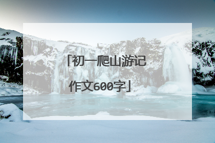 初一爬山游记作文600字