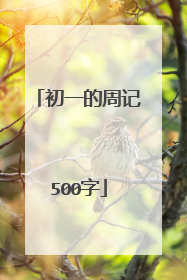 初一的周记500字