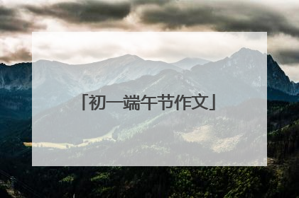 初一端午节作文