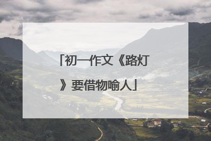 初一作文《路灯》要借物喻人