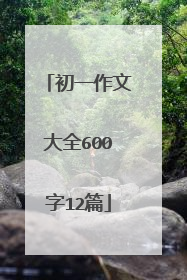 初一作文大全600字12篇