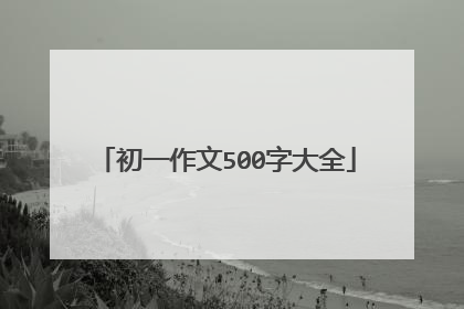 初一作文500字大全