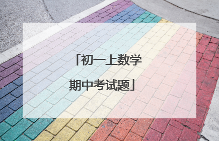 初一上数学期中考试题