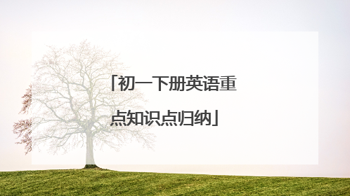 初一下册英语重点知识点归纳