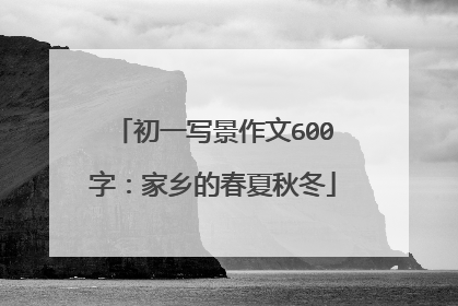 初一写景作文600字：家乡的春夏秋冬