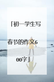 初一学生写春节的作文600字