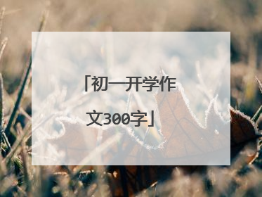 初一开学作文300字