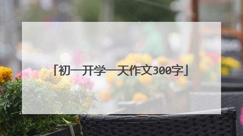 初一开学一天作文300字