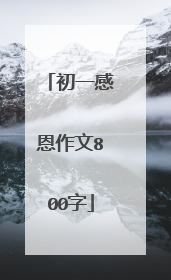 初一感恩作文800字
