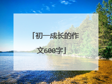 初一成长的作文600字