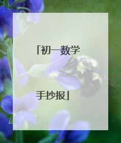 初一数学手抄报