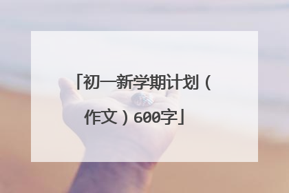 初一新学期计划(作文)600字