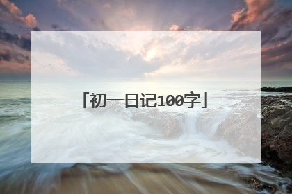初一日记100字