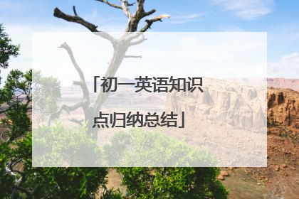 初一英语知识点归纳总结