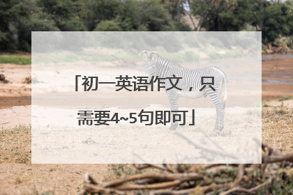 初一英语作文，只需要4~5句即可