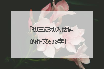 初三感动为话题的作文600字