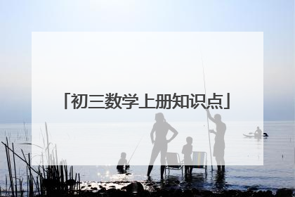 初三数学上册知识点