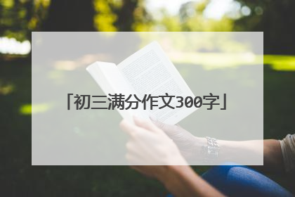 初三满分作文300字