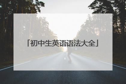 初中生英语语法大全